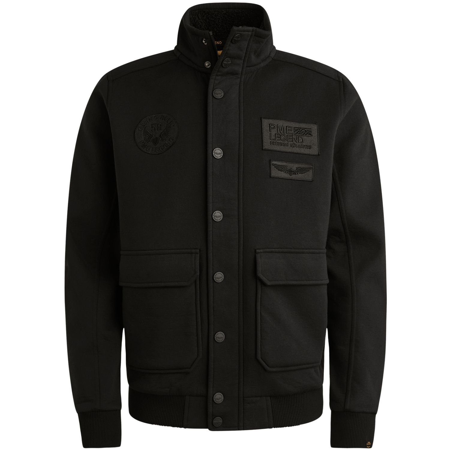 Толстовка PME Legend с подкладкой из тедди чёрная артикул PSW2509456-999