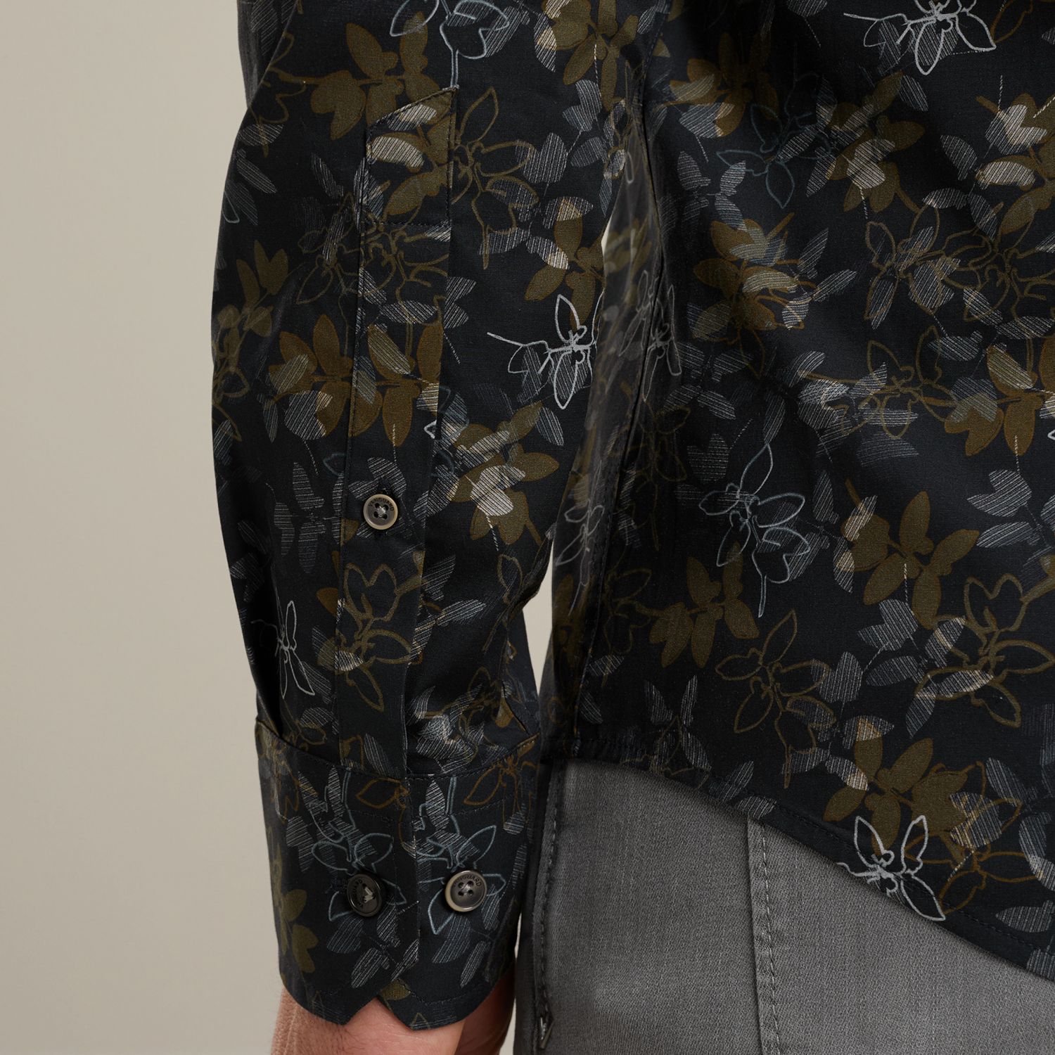 Рубашка Vanguard с принтом синяя артикул VSI2508203-5073