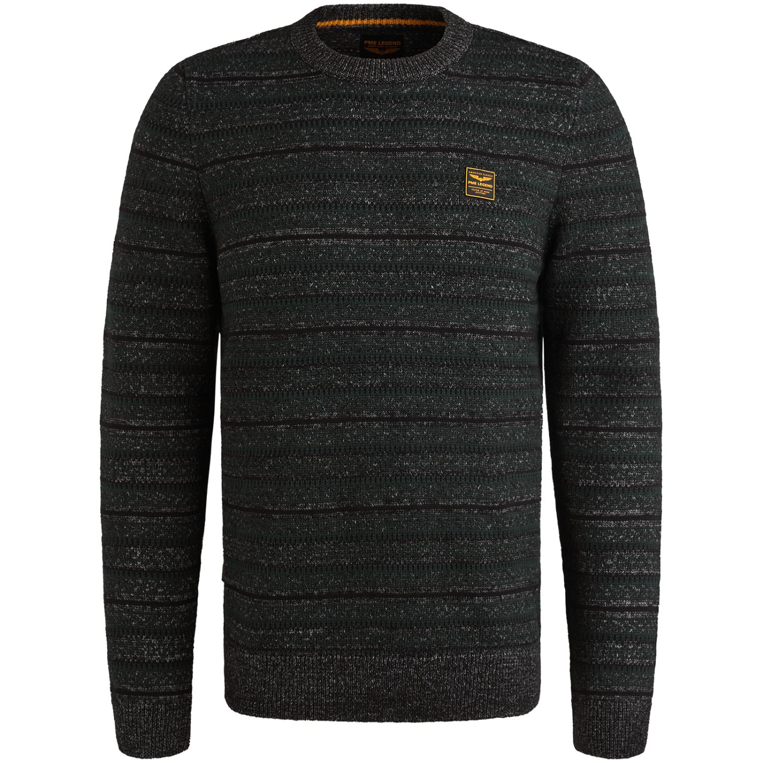 Пуловер PME Legend с круглым вырезом чёрный артикул PKW2510303-9067
