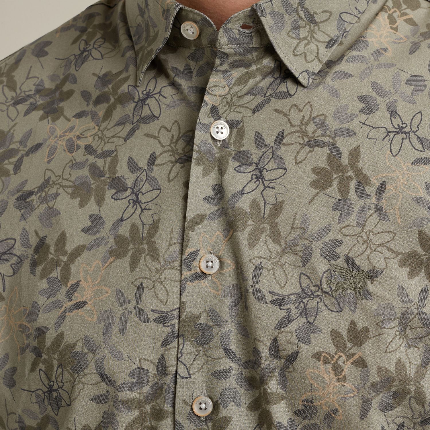 Рубашка Vanguard с принтом зелёная артикул VSI2508203-6497