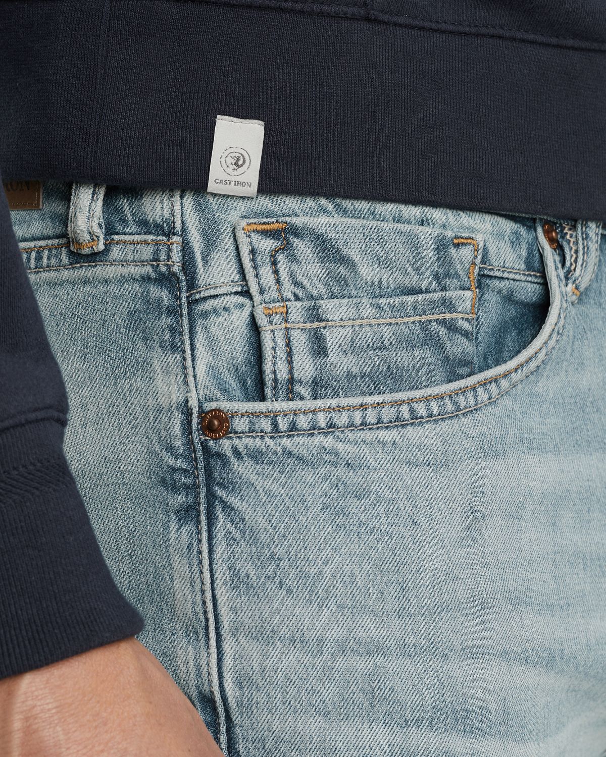 Джинсы Cast-Iron Valver синие артикул CTR620-TPI