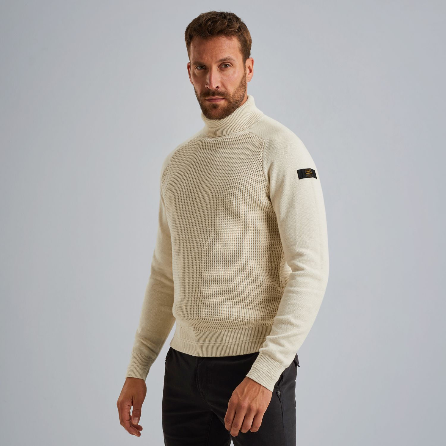 Водолазка PME Legend с текстурой серая артикул PKW2510302-910