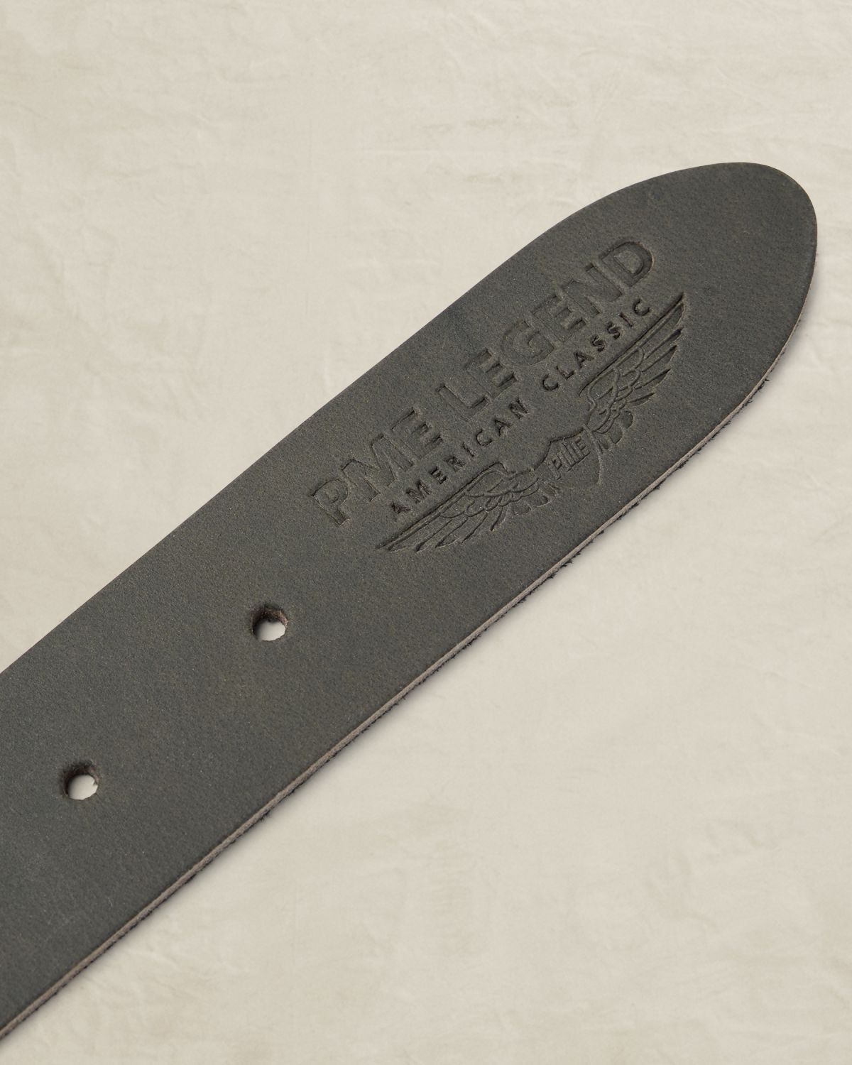 Ремень PME Legend кожаный серый артикул PBE00114-9052