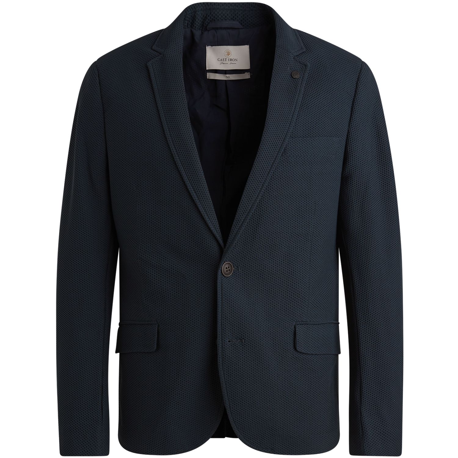 Пиджак Cast-Iron с текстурой синий артикул CBL2509150-5281