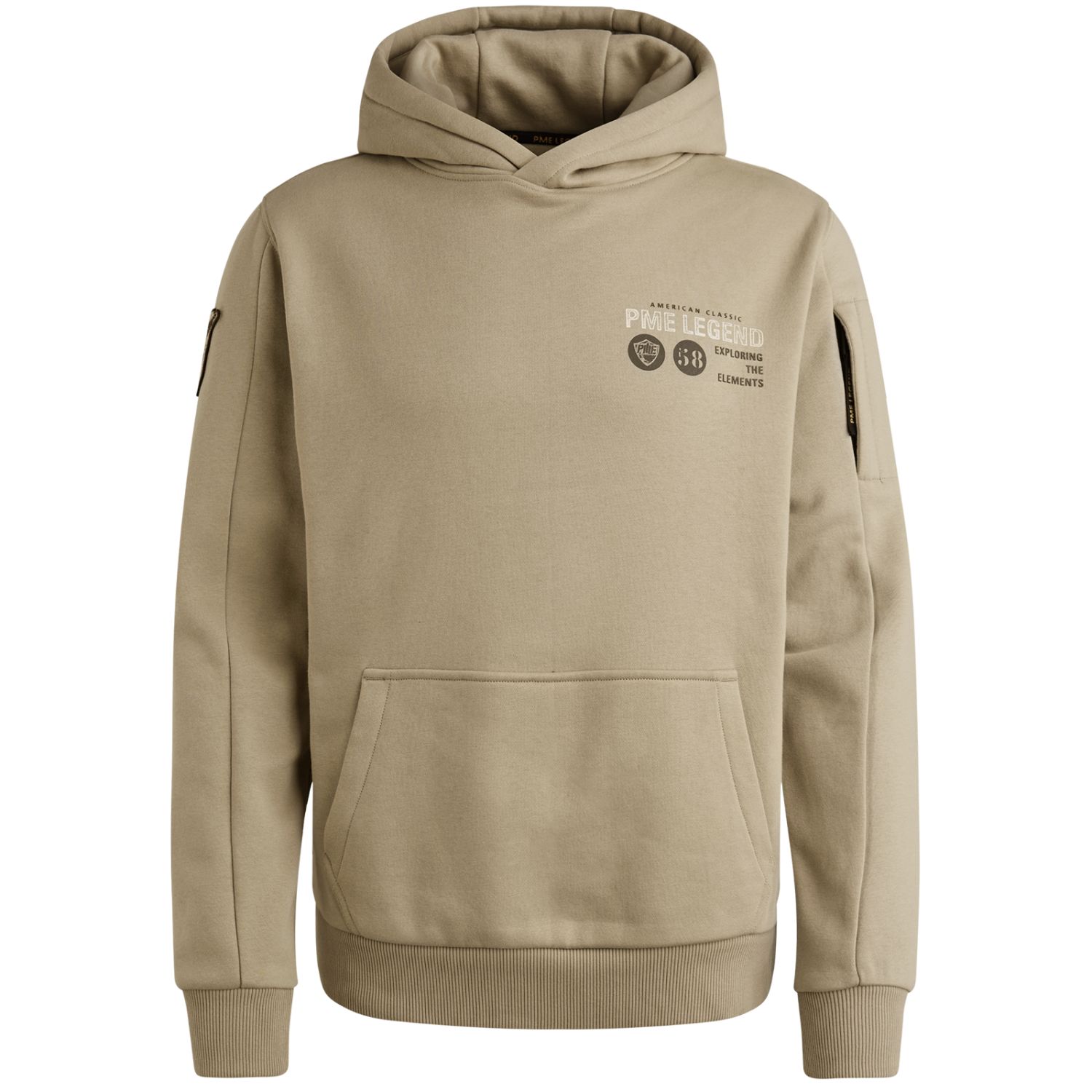 Толстовка PME Legend с карманом-кенгуру бежевая артикул PSW2509450-8011