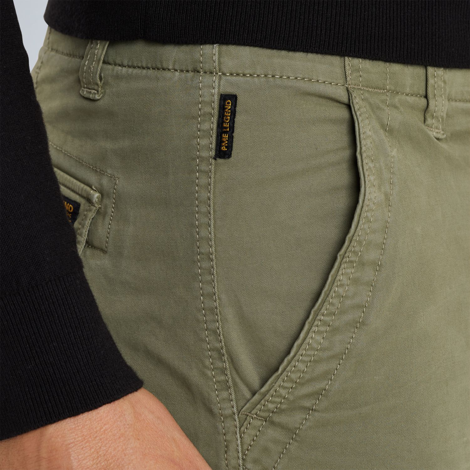 Брюки PME Legend зауженные карго зелёные артикул PTR2502602-6379