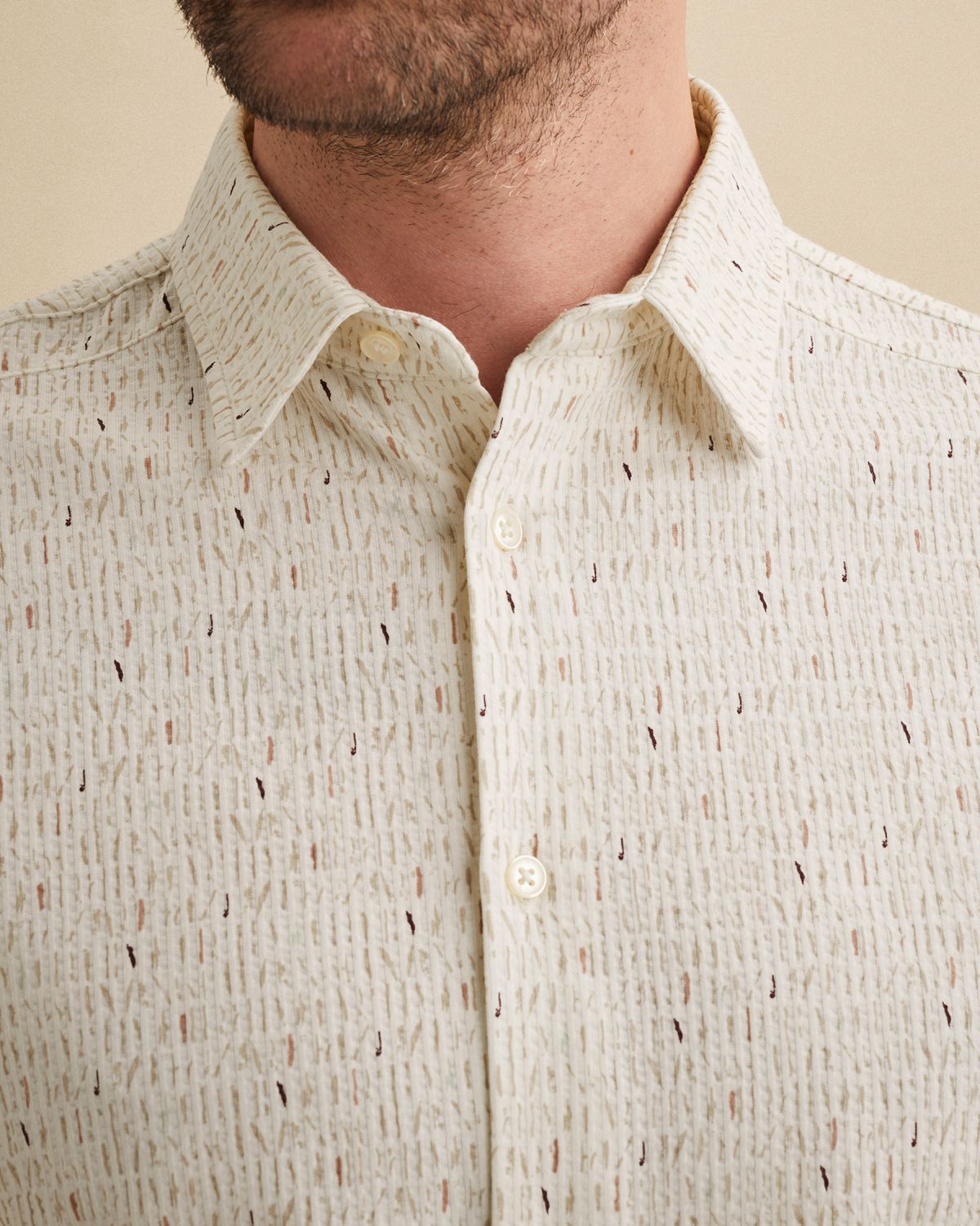 Рубашка Vanguard с принтом и короткими рукавами белая артикул VSIS2604266-7004