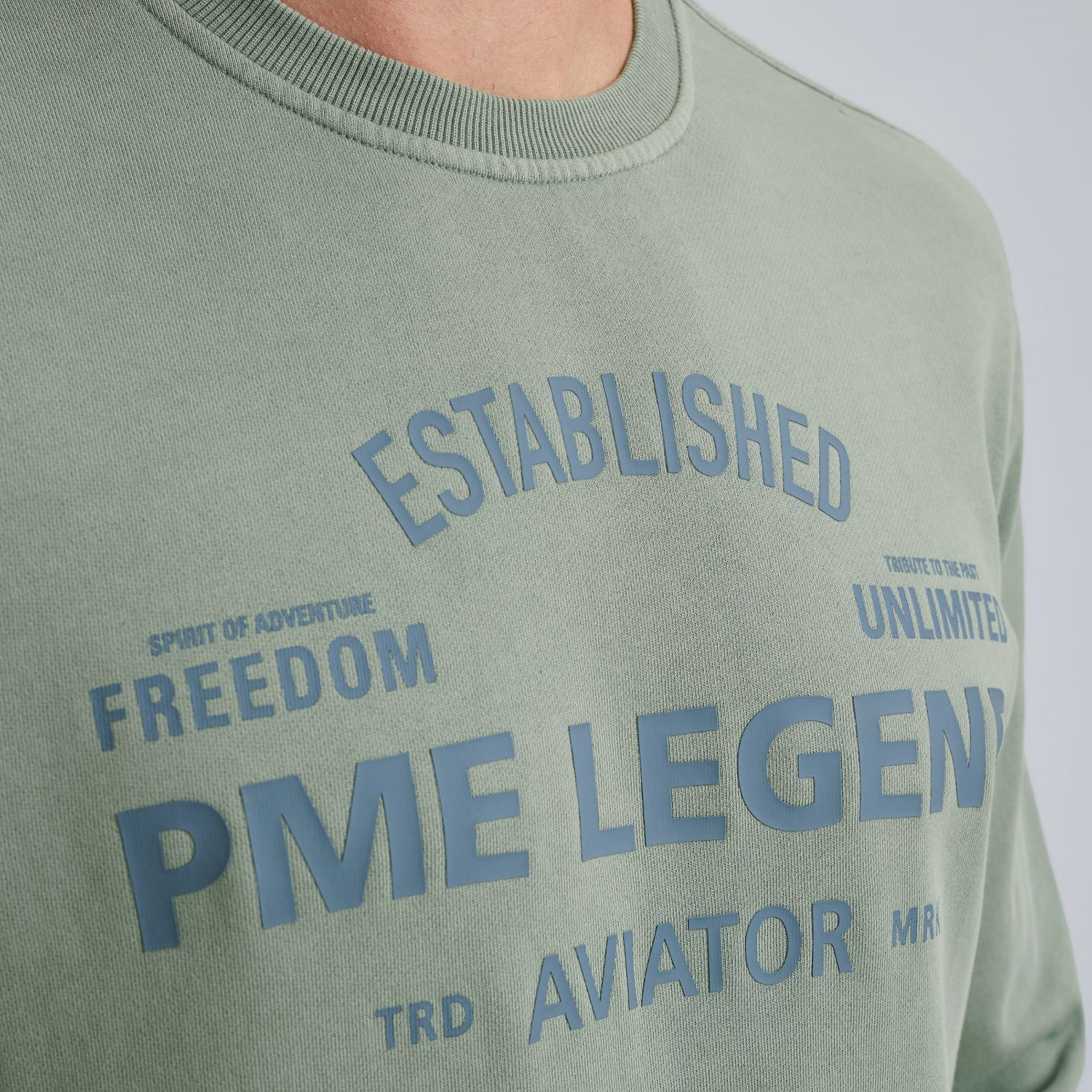 Свитшот PME Legend с принтом зелёный артикул PSW2508430-5226