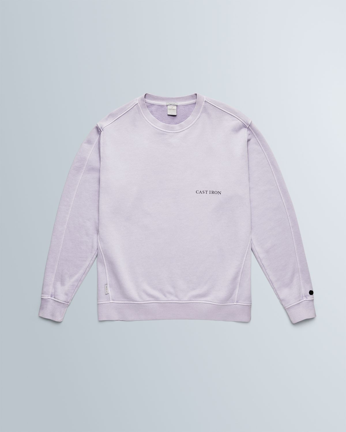 Свитшот Cast-Iron с смещённым логотипом фиолетовый артикул CSW2602401-4270