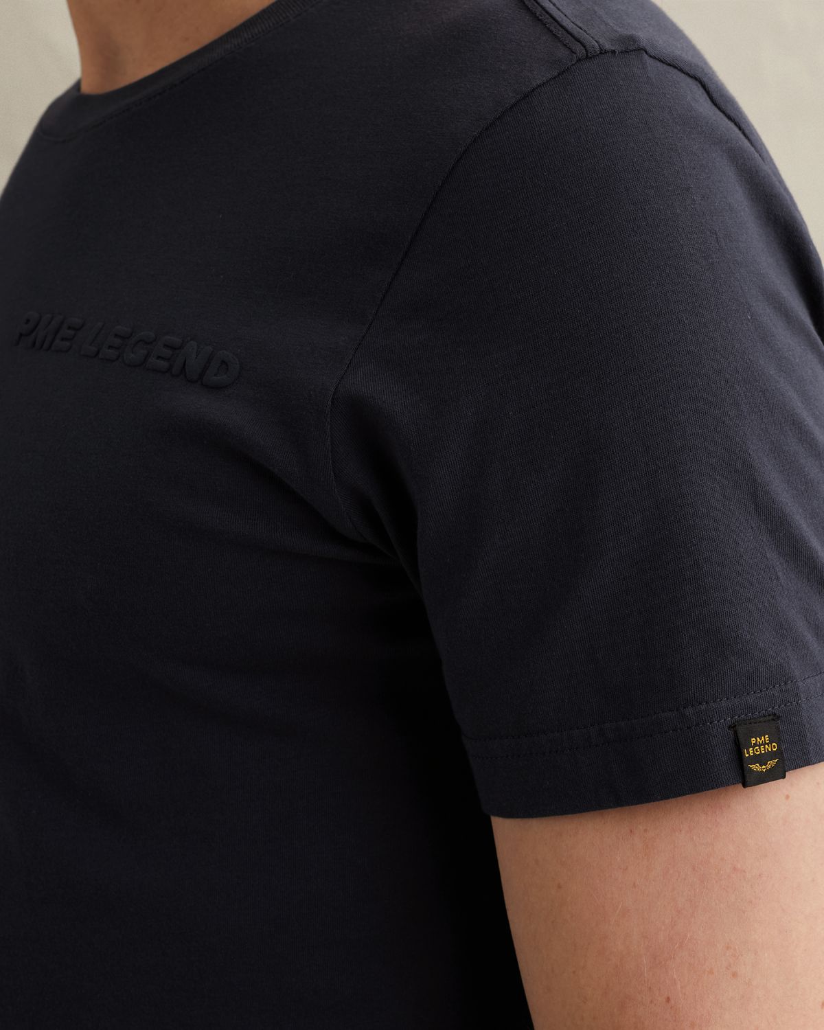 Футболка с принтом на спине синяя артикул PTSS2602552-5116