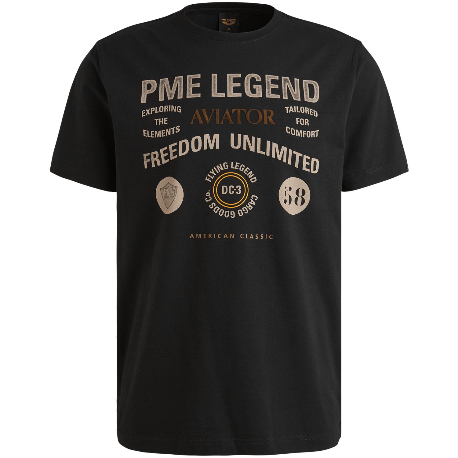 Футболка PME Legend с принтом чёрная артикул PTSS2509566-999