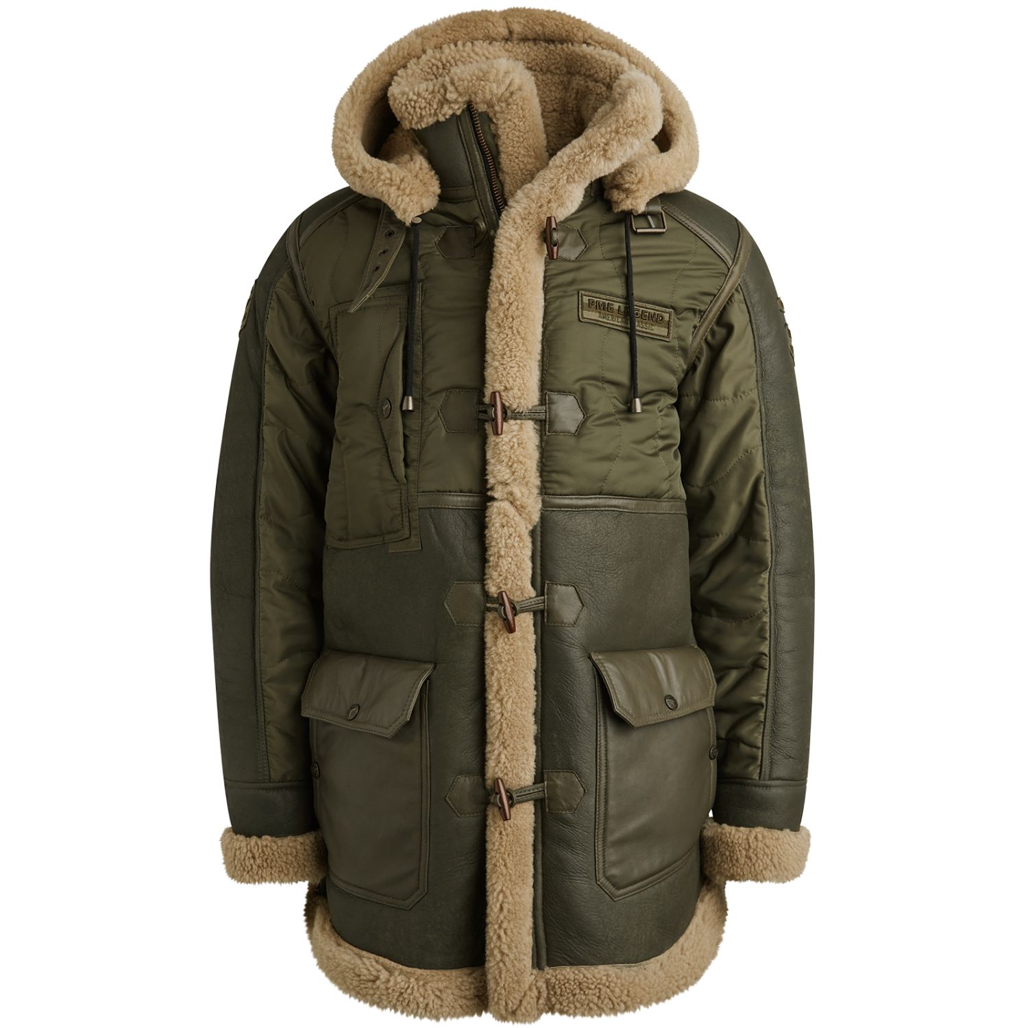 Парка PME Legend с съёмным капюшоном зелёная артикул PLJ2509706-6416