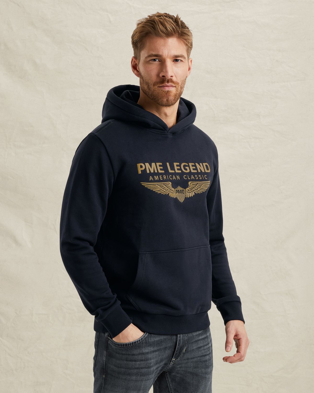 Худи PME Legend с логотипом синий артикул PSW0000550-5281