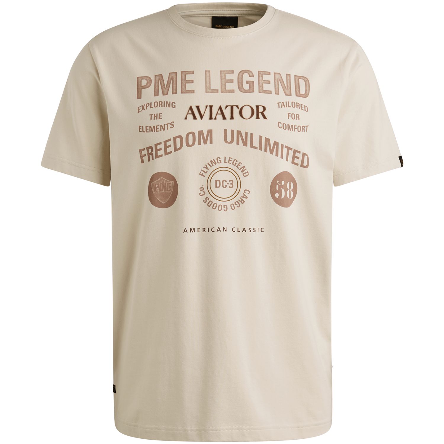 Футболка с рисунком бежевая артикул PTSS2509566-7013