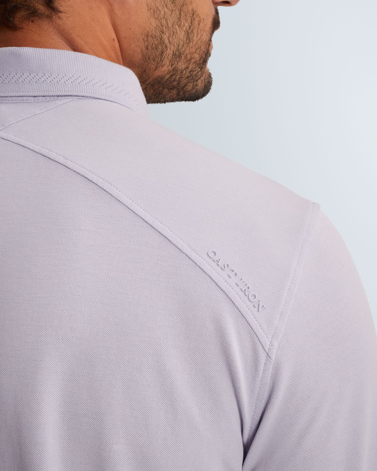 Рубашка-поло Cast-Iron с тканым логотипом фиолетовая артикул CPSS2602850-4270