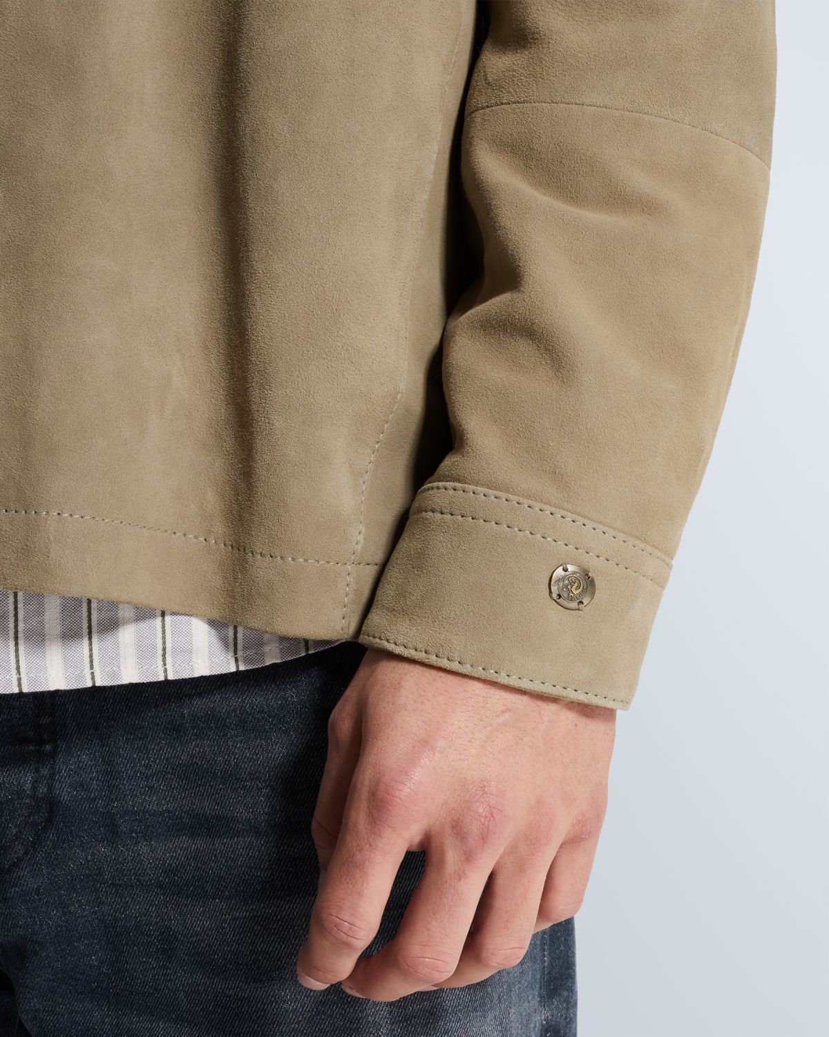 Рубашка-куртка Cast-Iron на кнопках коричневая артикул CSI2602216-6478