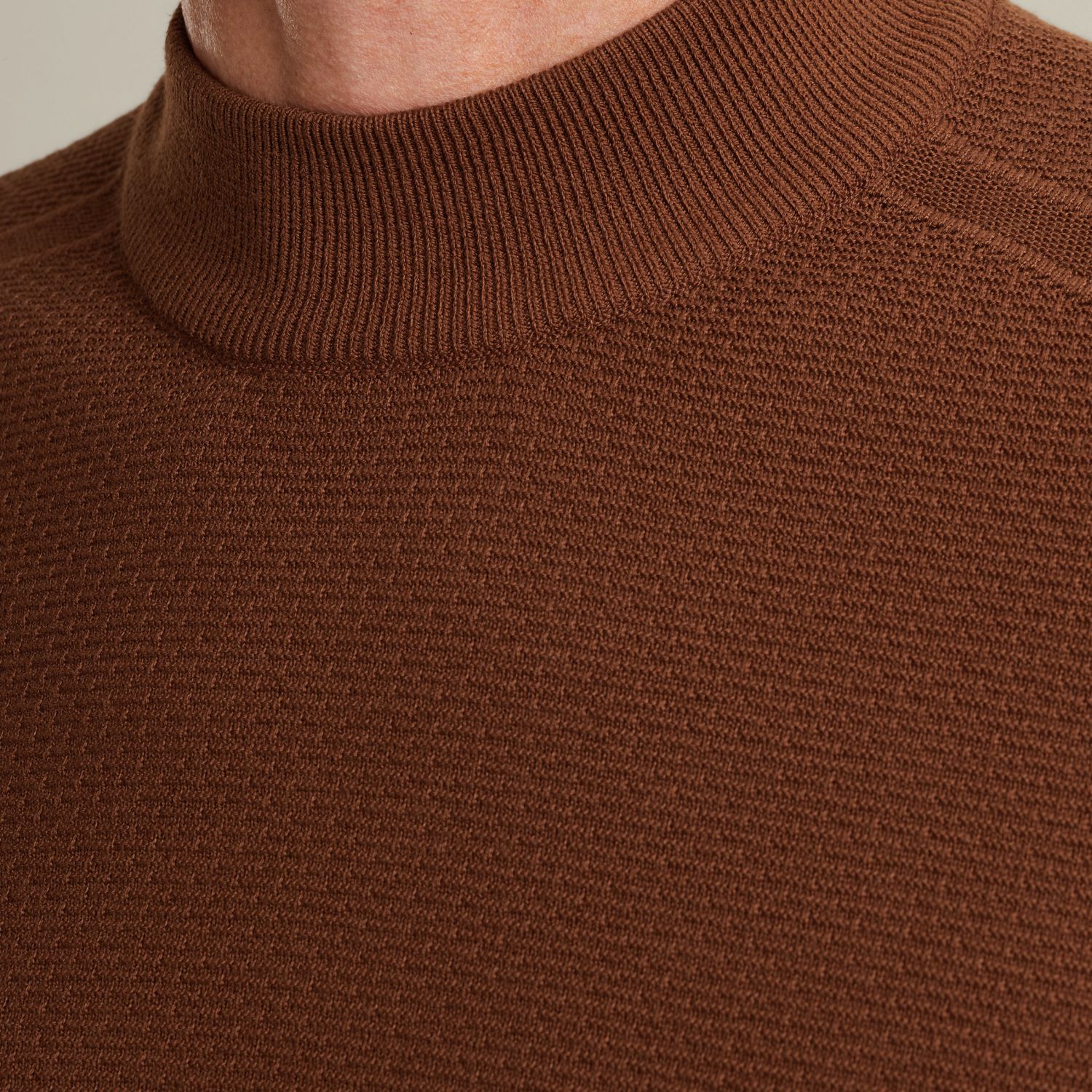 Пуловер Vanguard с воротником-стойкой коричневый артикул VKW2510340-8297