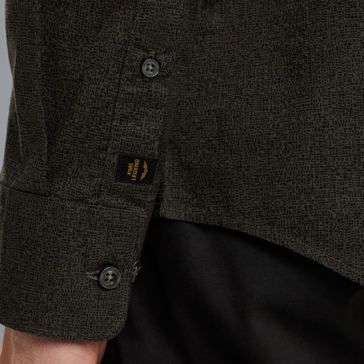 Рубашка PME Legend с принтом зелёная артикул PSI2509238-8039