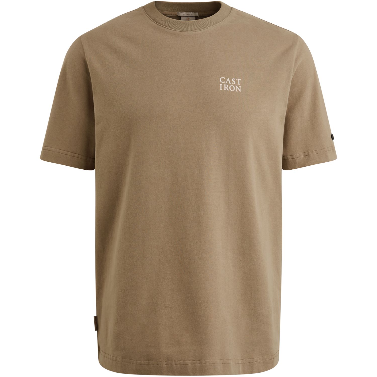 Футболка Cast-Iron с принтом хаки артикул CTSS2508583-8025