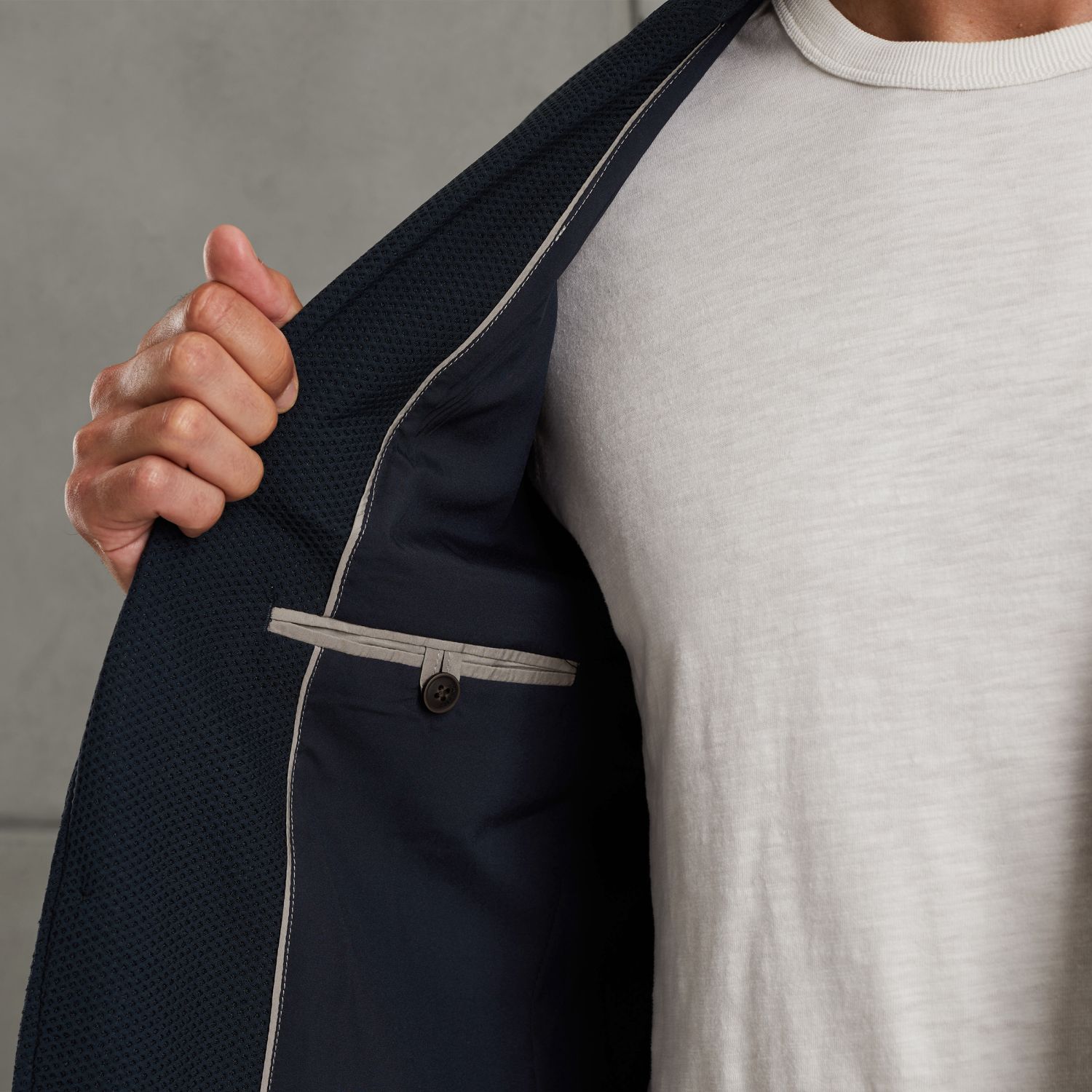 Пиджак Cast-Iron с текстурой синий артикул CBL2509150-5281