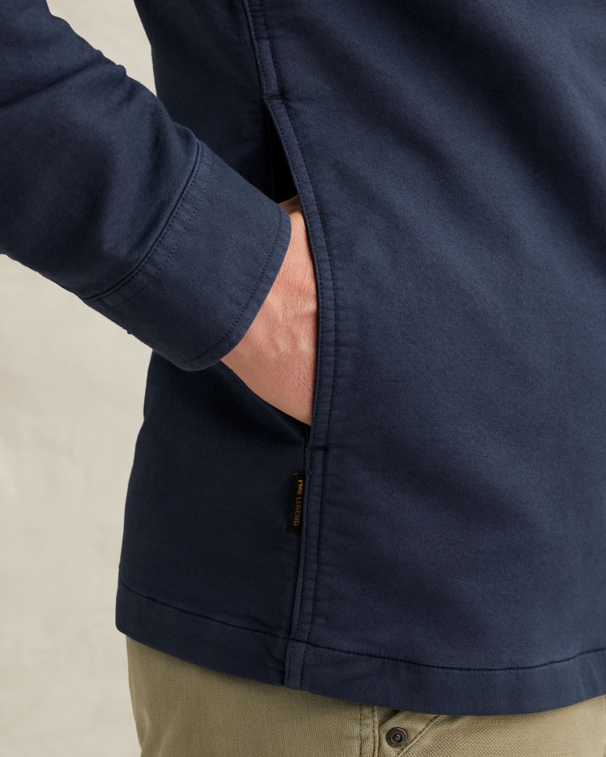 Рубашка-куртка PME Legend с пуговицами синяя артикул PSI2602233-5116