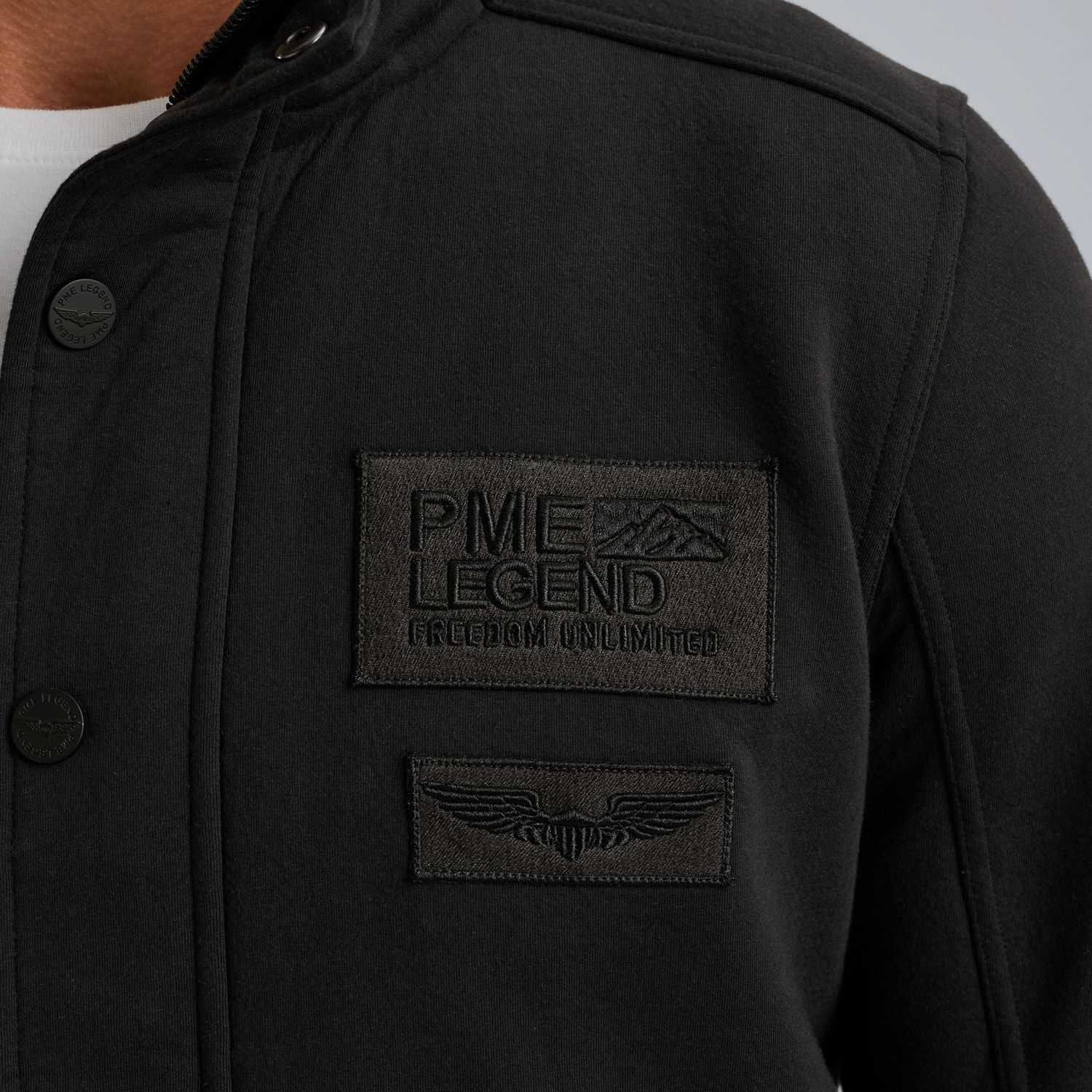 Толстовка PME Legend с подкладкой из тедди чёрная артикул PSW2509456-999