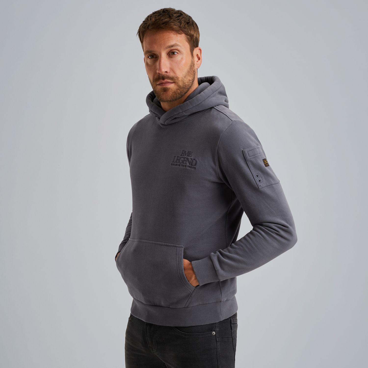 Худи с принтом синее артикул PSW2511482-5301