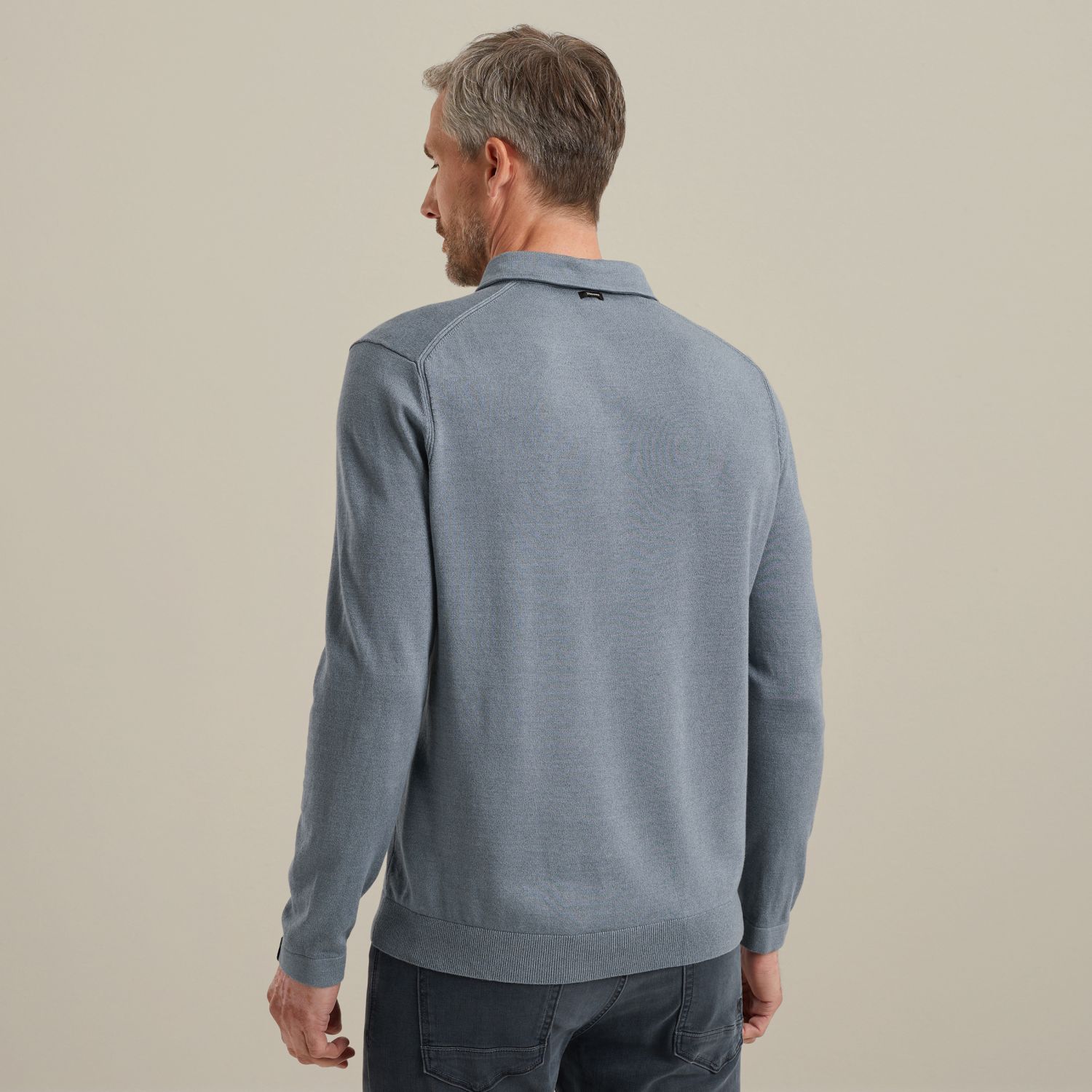 Поло Vanguard с длинными рукавами синее артикул VPS2509888-5409