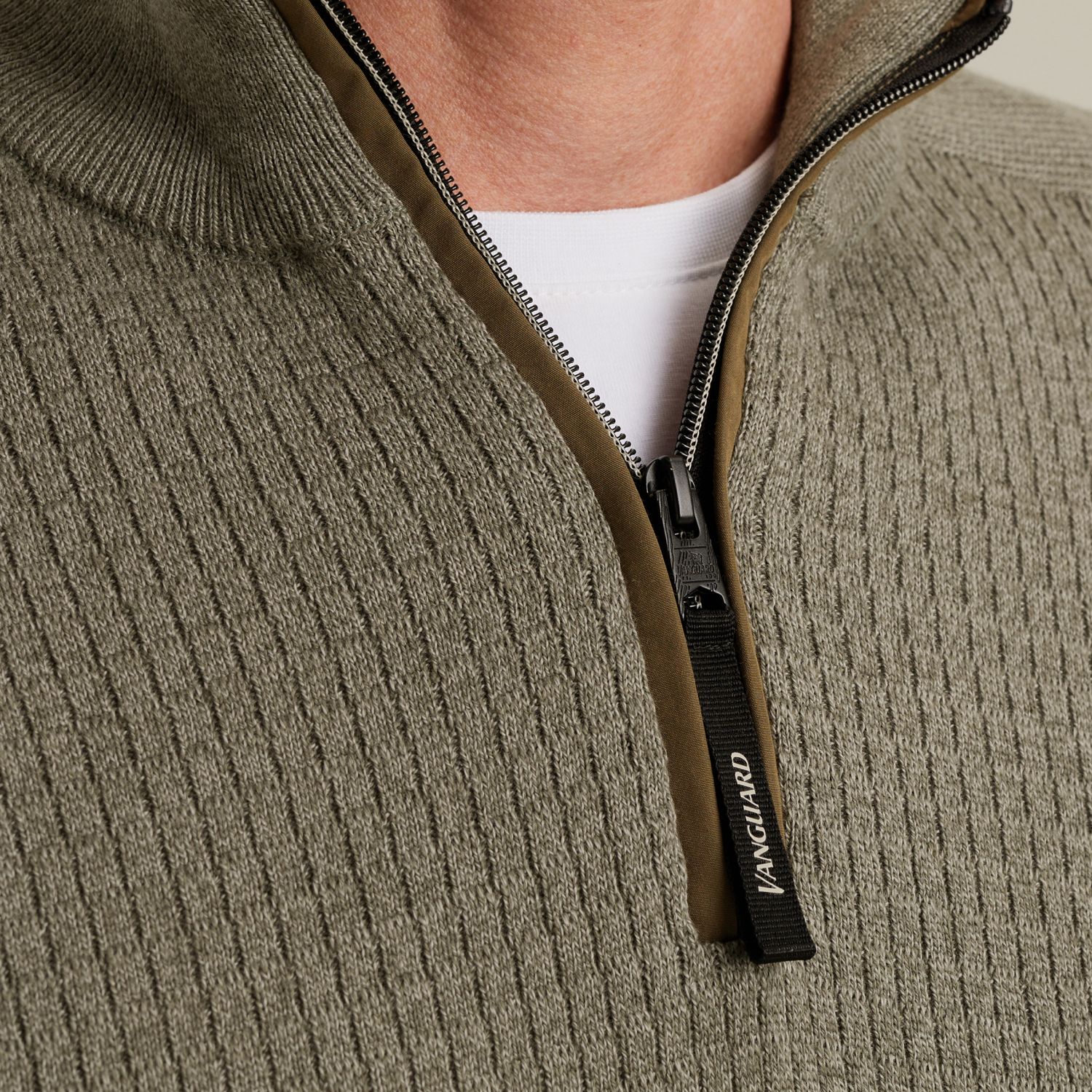 Пуловер Vanguard с эффектом цвета зелёный артикул VKW2508302-6497