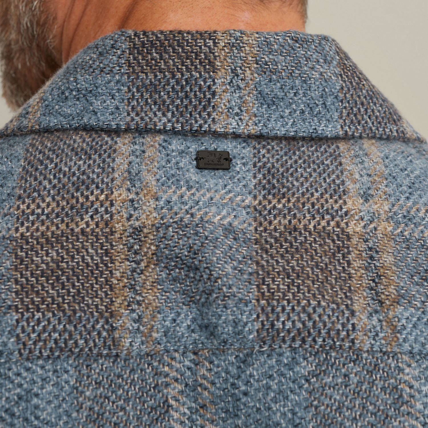 Рубашка-жакет Vanguard в клетку синяя артикул VSI2509233-5279