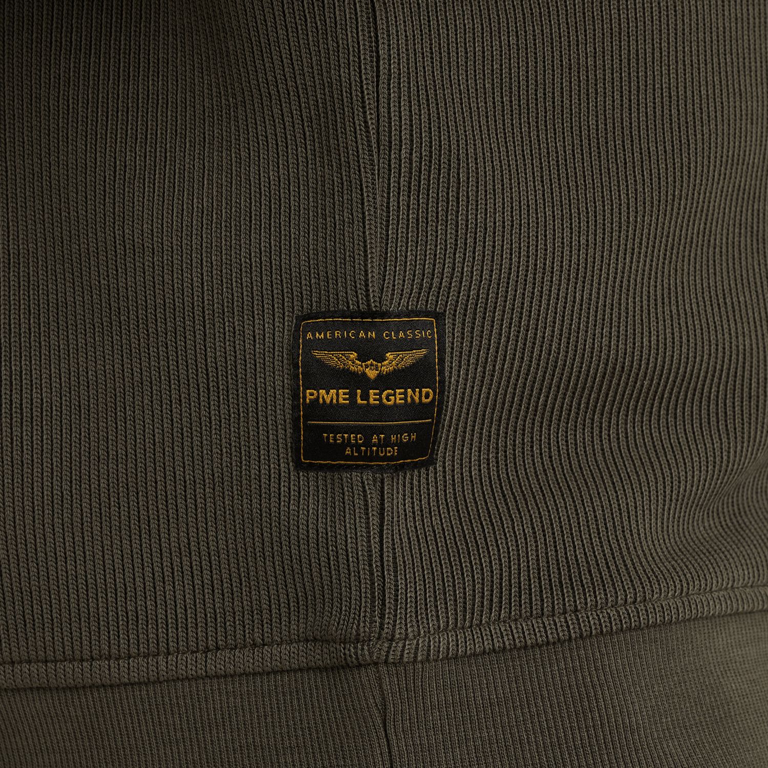 Пуловер PME Legend с нагрудным карманом зелёный артикул PSW2509457-8039