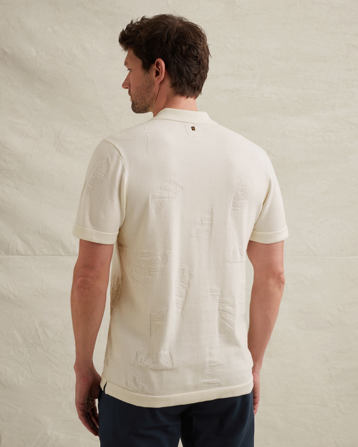 Поло PME Legend с рисунком белое артикул PPSS2604870-7001