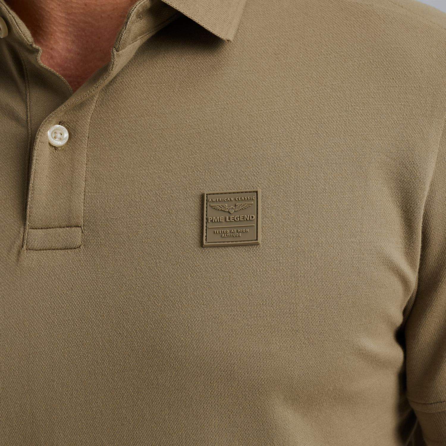 Поло с карманом хаки артикул PPSS2506866-6391