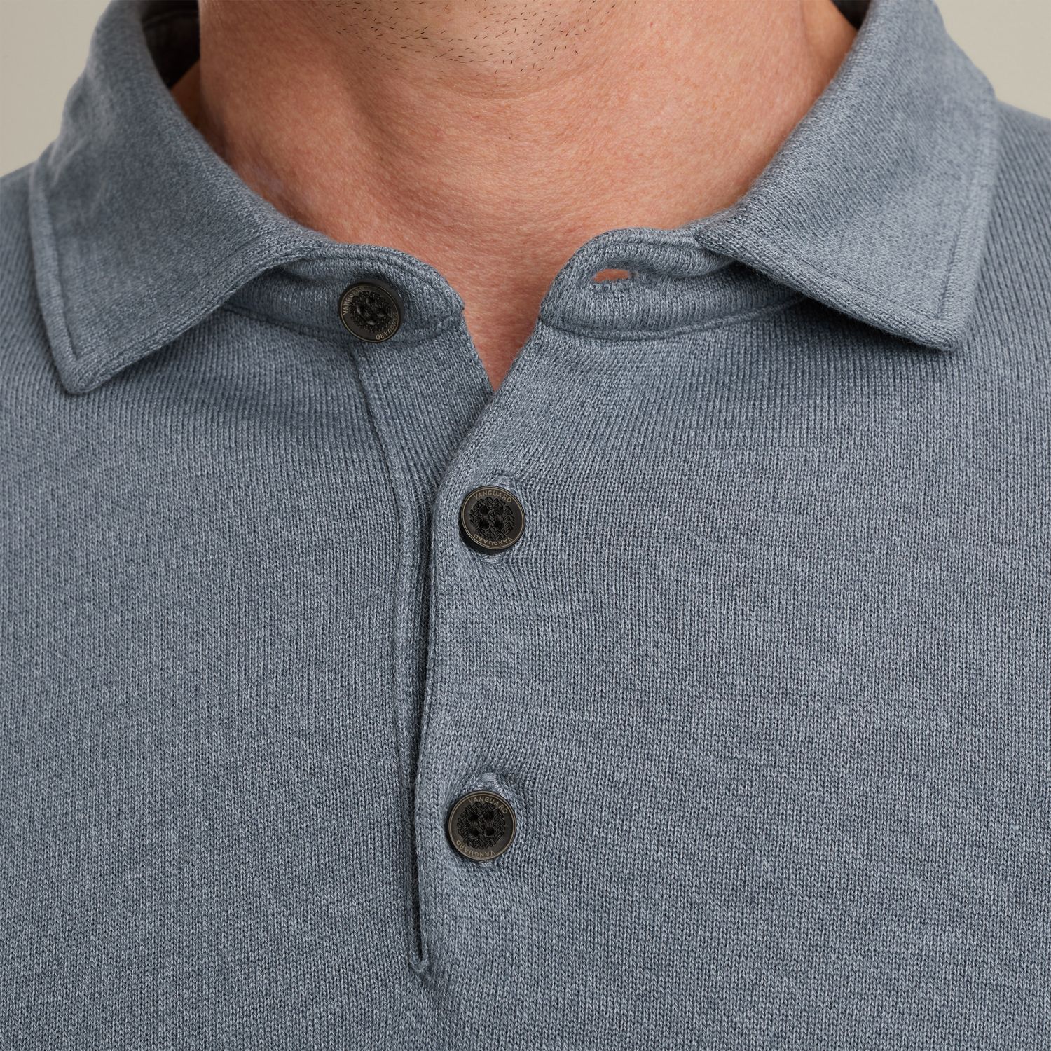 Поло Vanguard с длинными рукавами синее артикул VPS2509888-5409