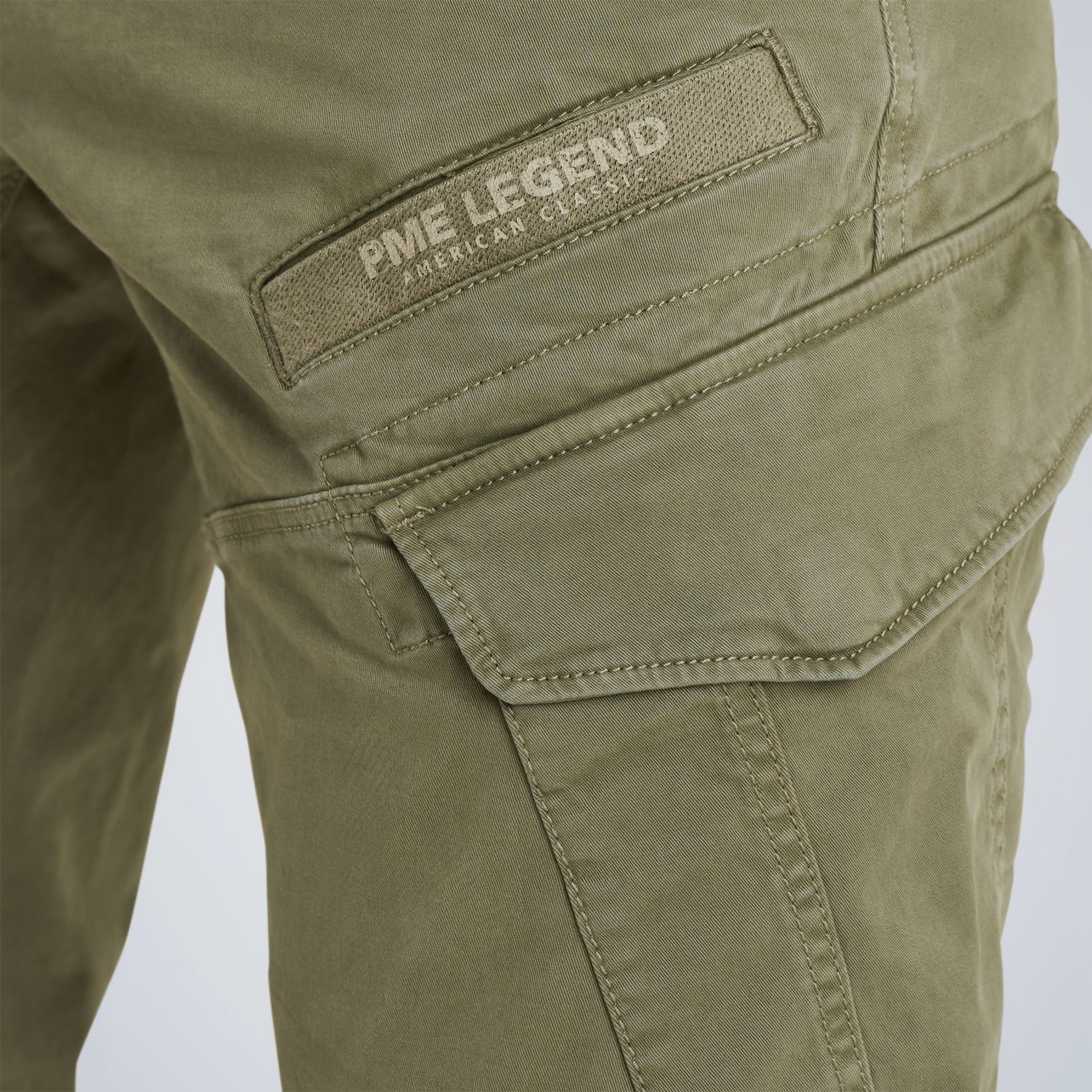 Брюки PME Legend зауженные карго зелёные артикул PTR2502602-6379