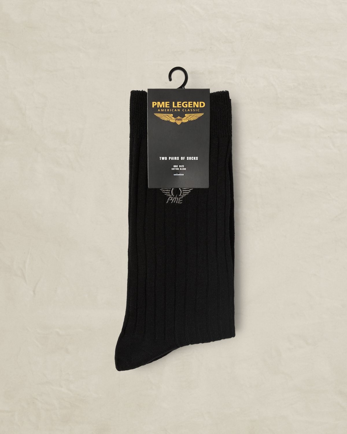 Носки PME Legend рифлёные набор из 2 пар чёрные
