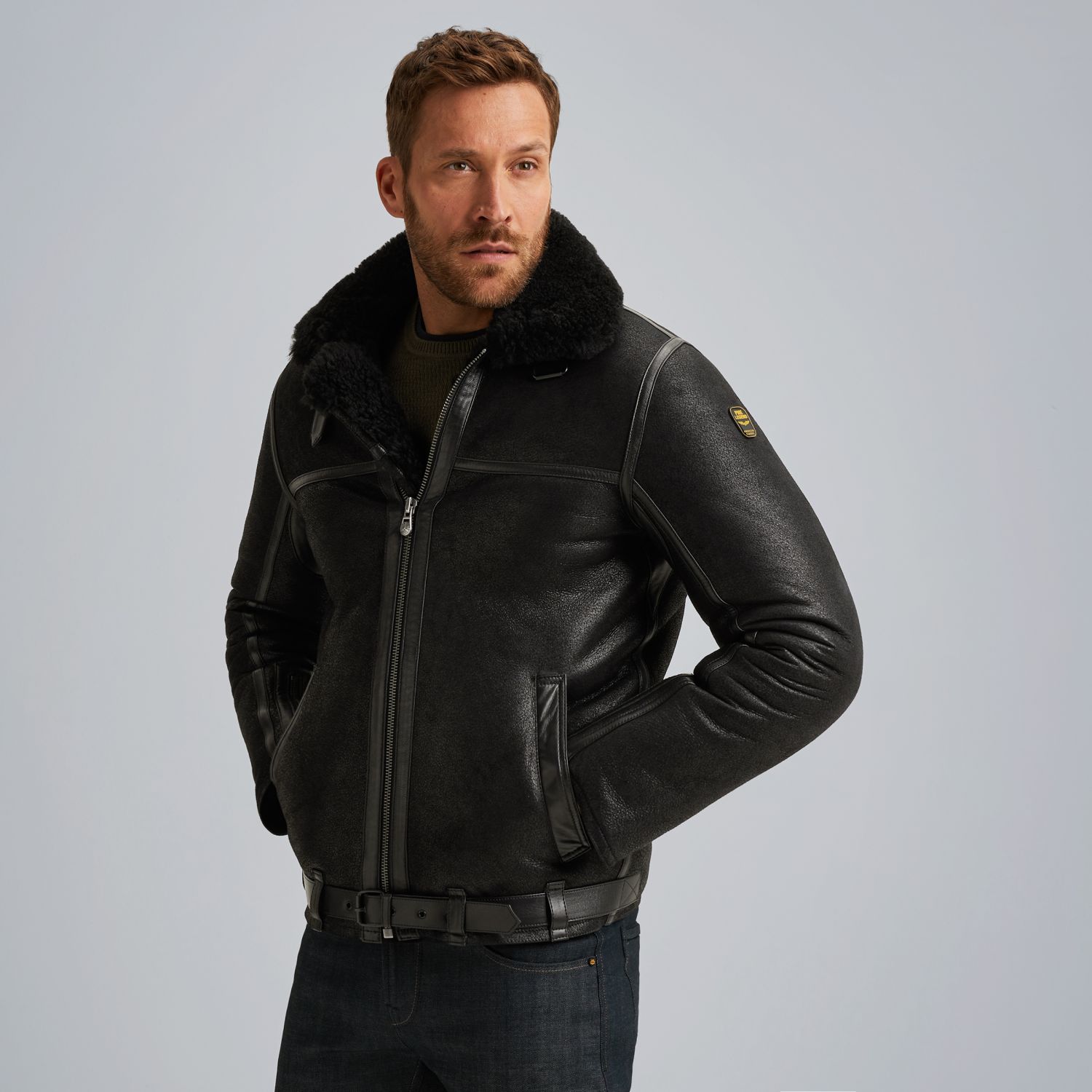 PME Legend Nightflight leather jacket артикул PLJ2508707-999