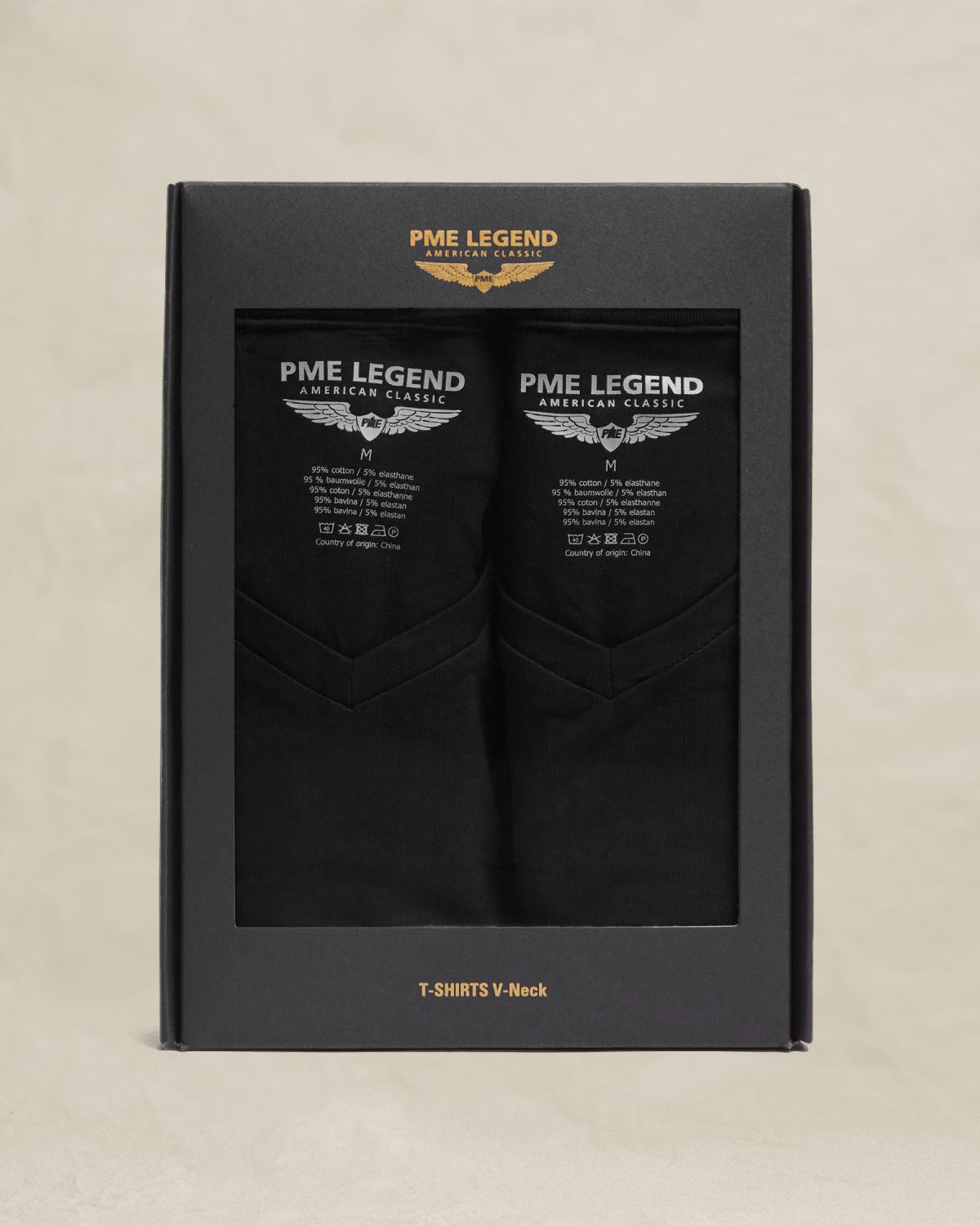 Футболка PME Legend в упаковке из 2 штук чёрная артикул PUW00230-999