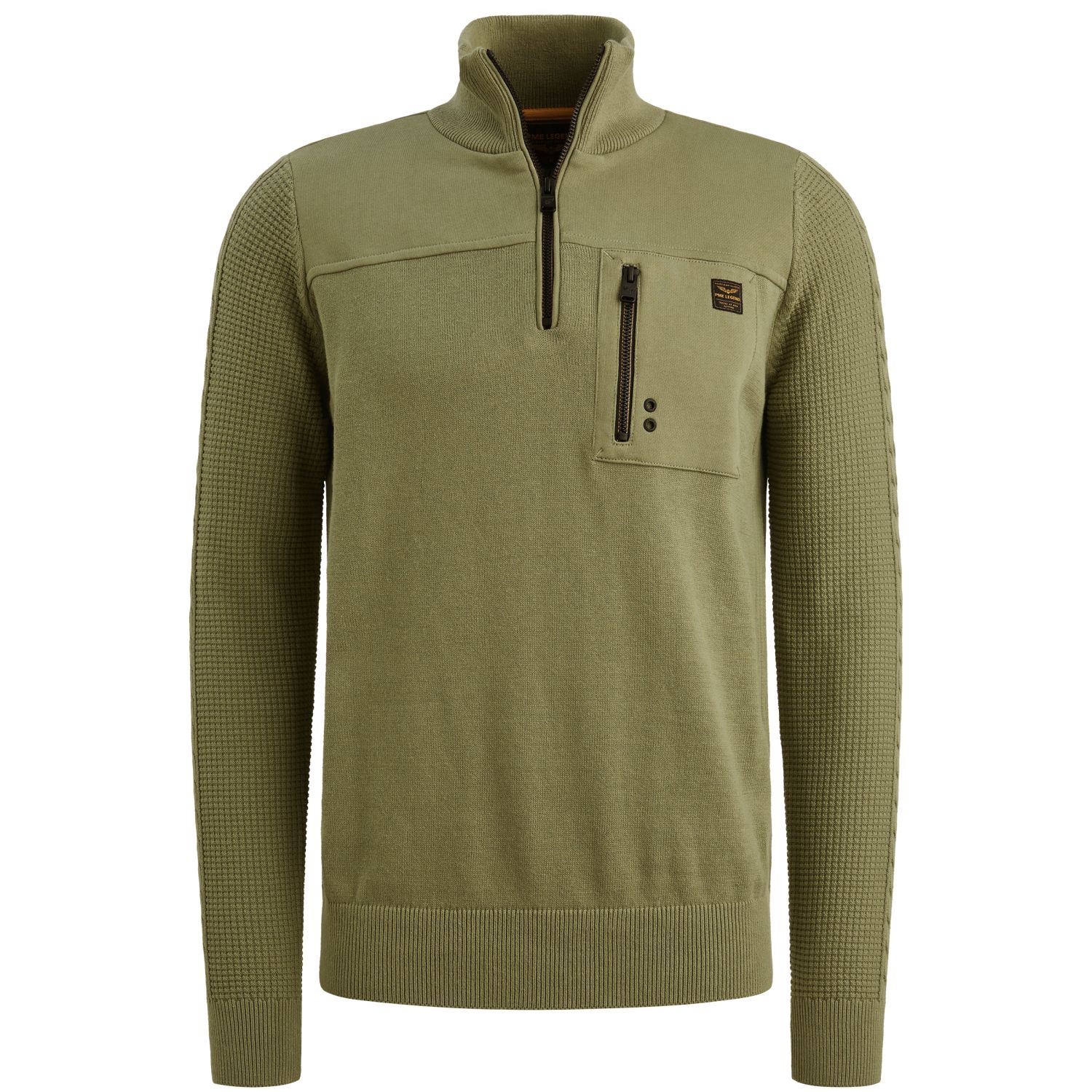 Толстовка с молнией зелёная артикул PKW2510324-6379