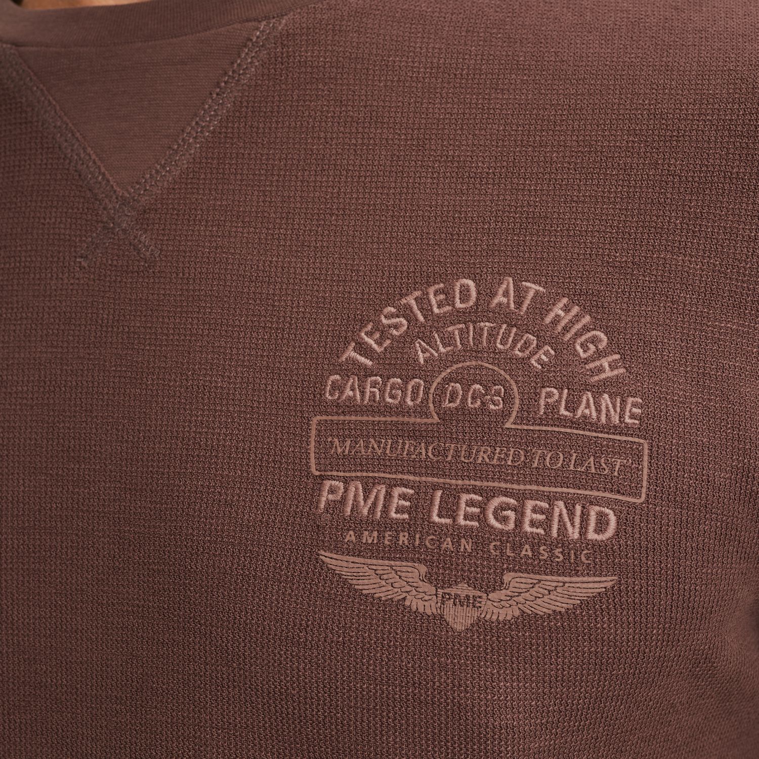 Футболка PME Legend с длинными рукавами коричневая артикул PTS2509567-8203