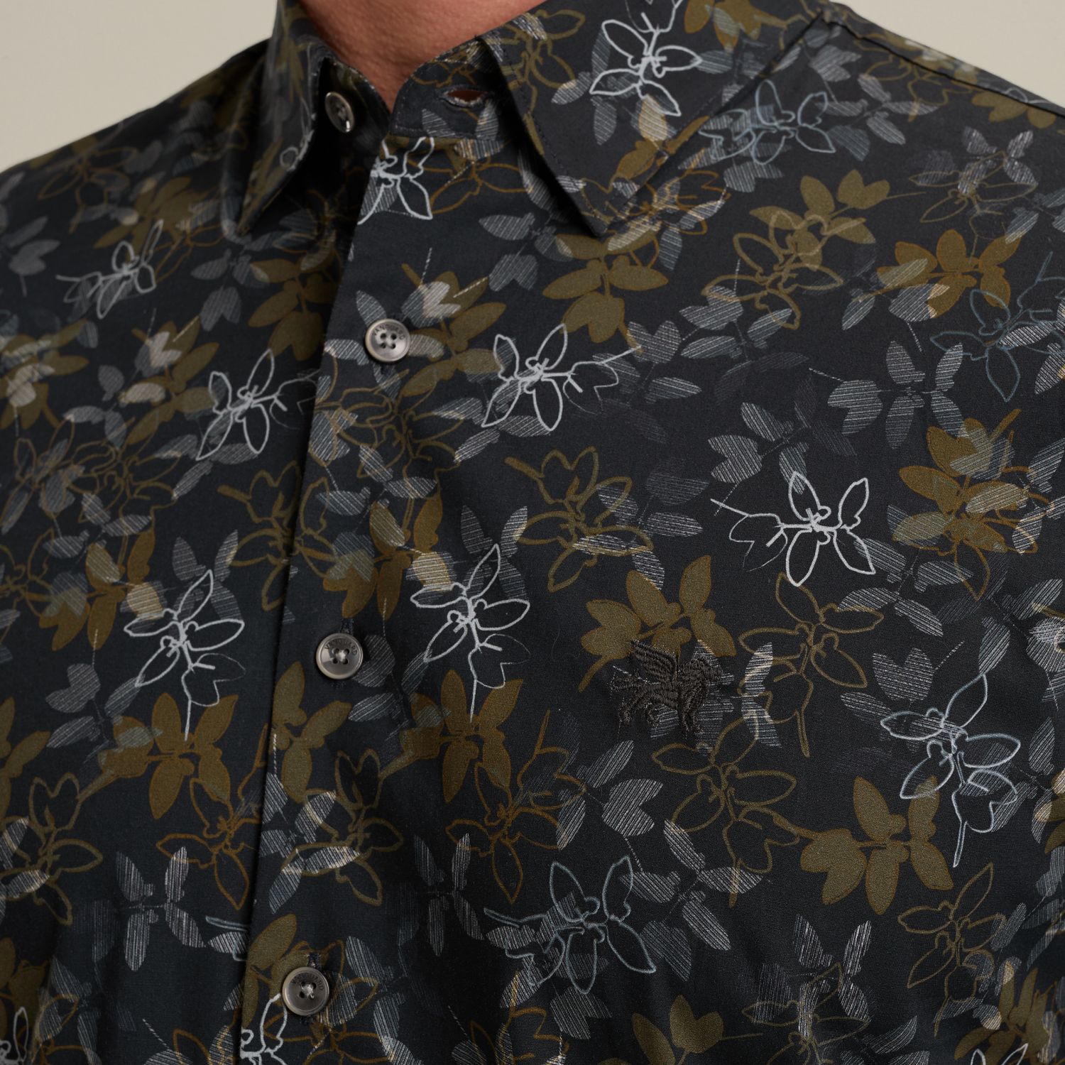 Рубашка Vanguard с принтом синяя артикул VSI2508203-5073