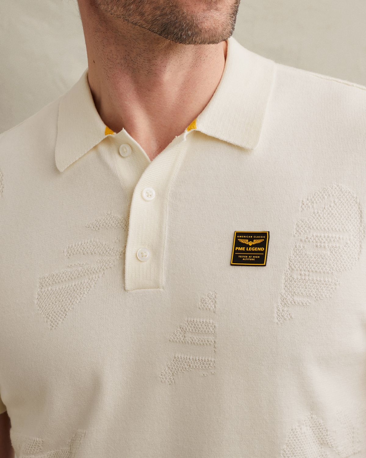 Поло PME Legend с рисунком белое артикул PPSS2604870-7001