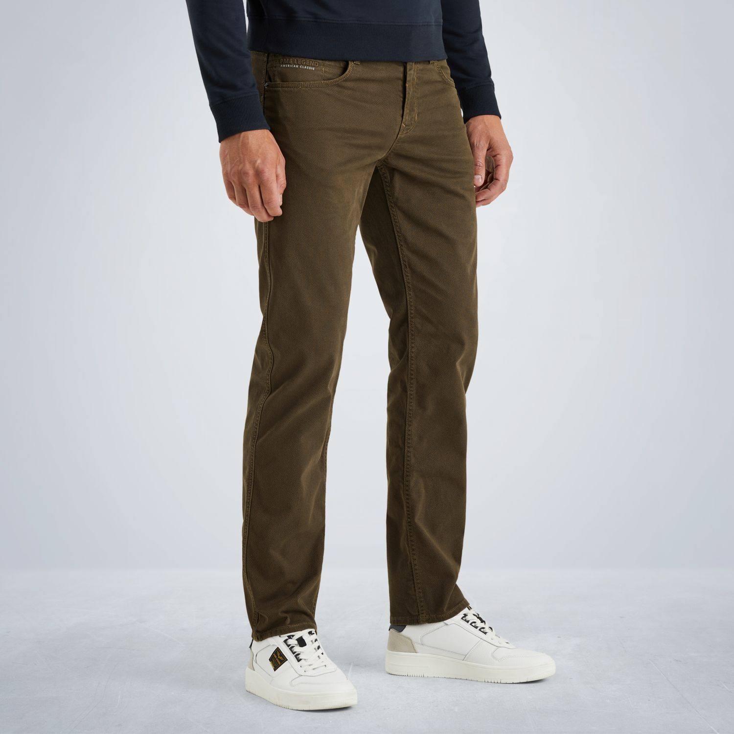 Брюки PME Legend Nightflight прямого кроя коричневые артикул PTR2508656-8031