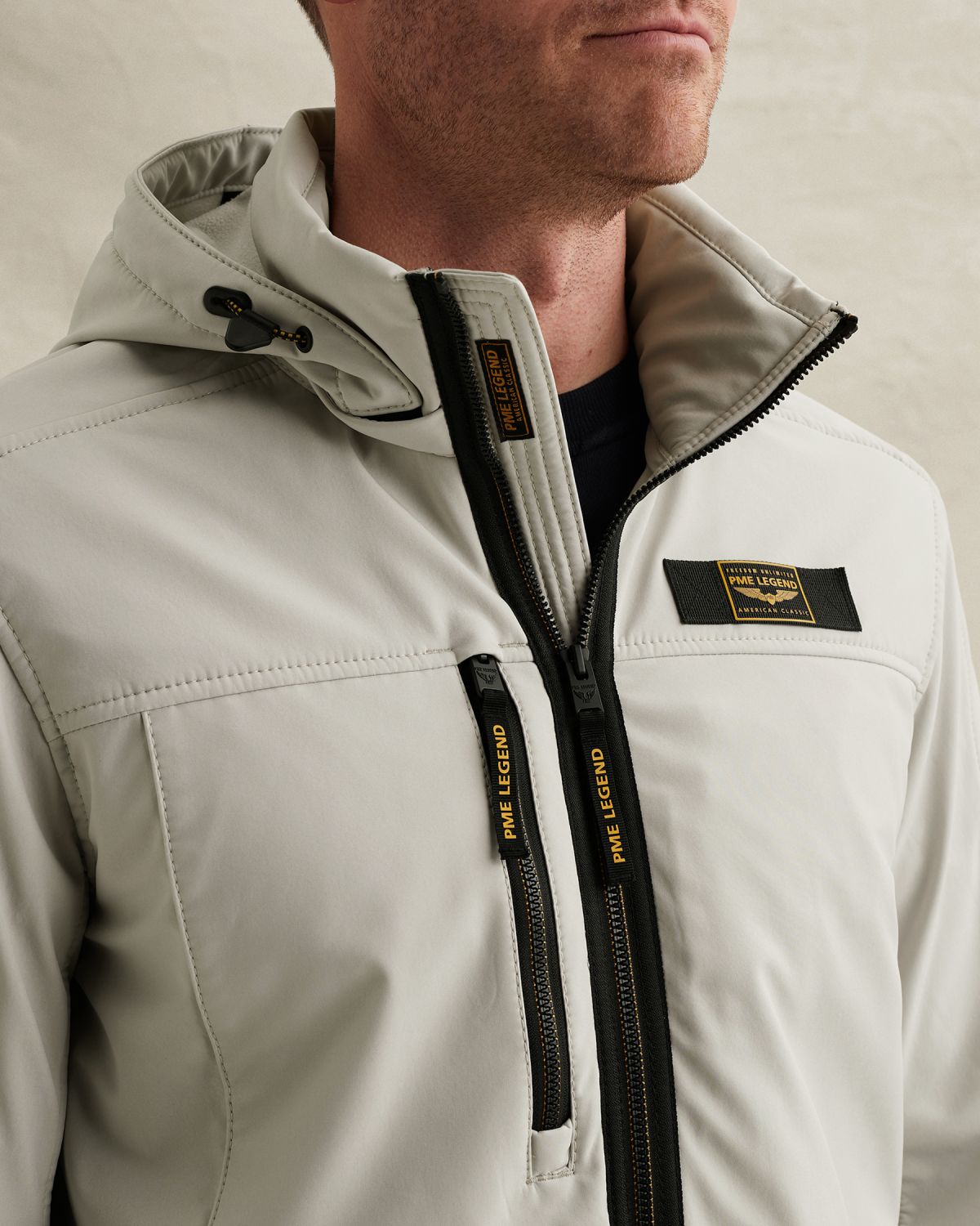 Куртка PME Legend со съёмным капюшоном и множеством карманов серая артикул PJA2602109-5015