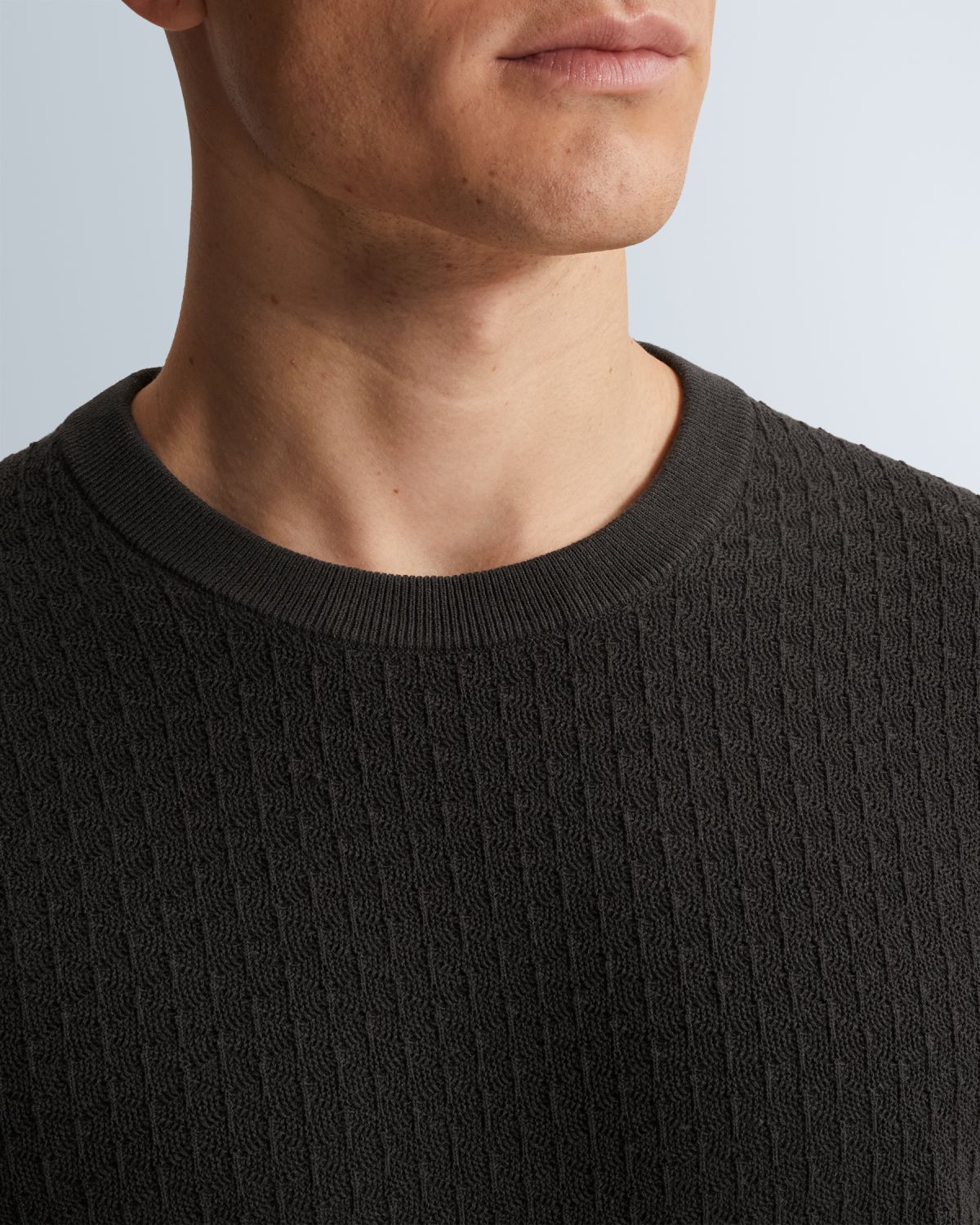 Футболка Cast-Iron вязаная с модалом серая артикул CTSS2602507-9159