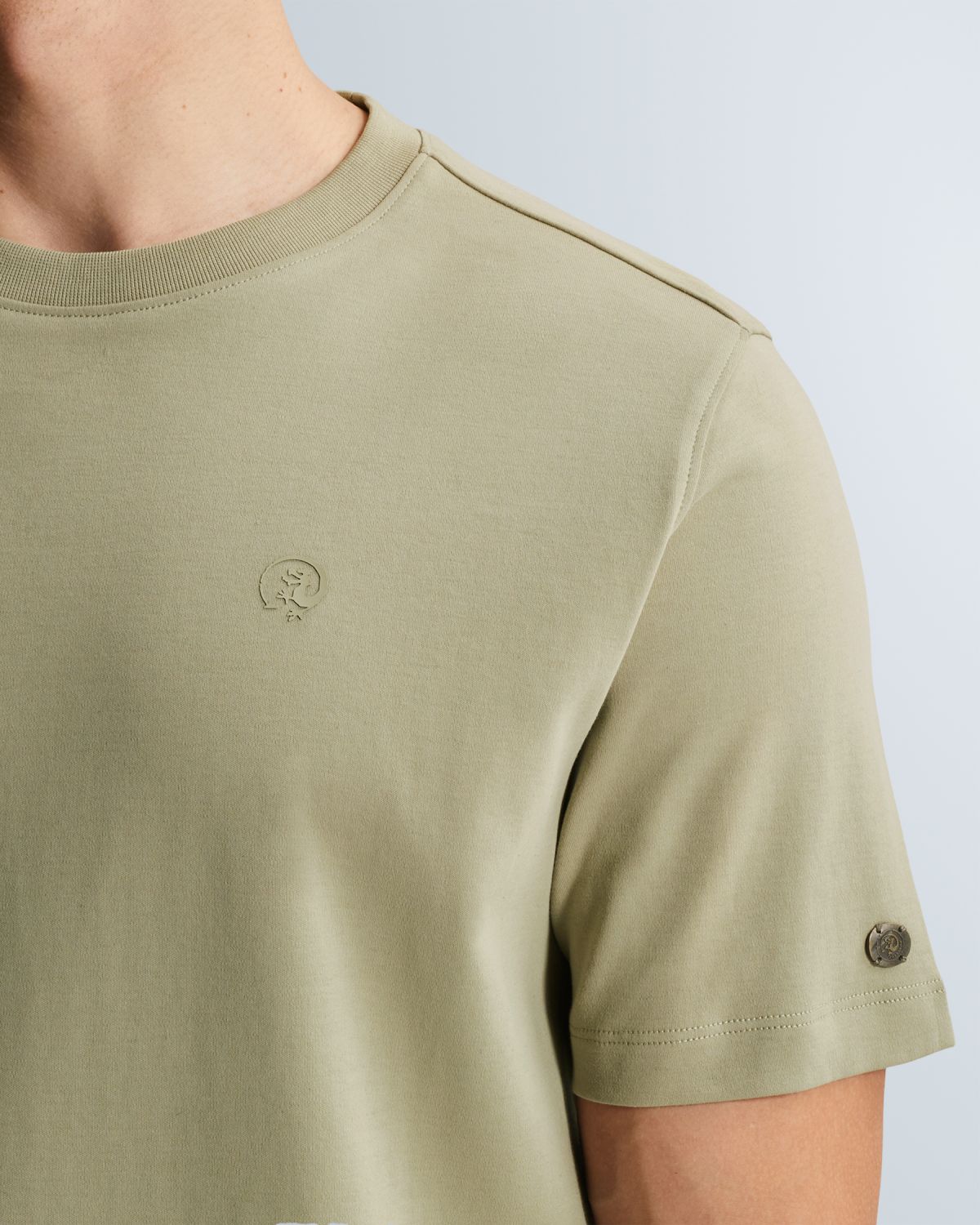 Футболка Cast-Iron из интерлока зелёная артикул CTSS2604584-6390