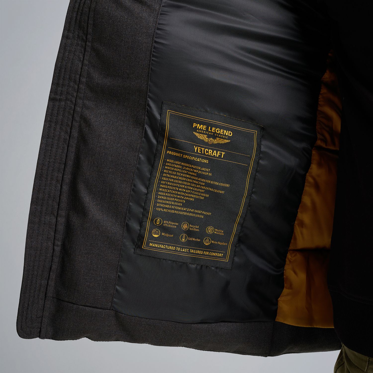 Куртка Yetcraft серая артикул PJA2508116-9073