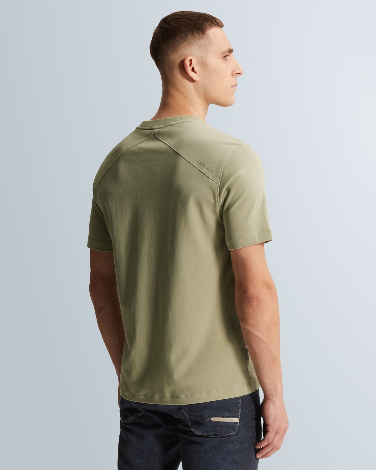 Футболка Cast-Iron из интерлока зелёная артикул CTSS2604584-6390