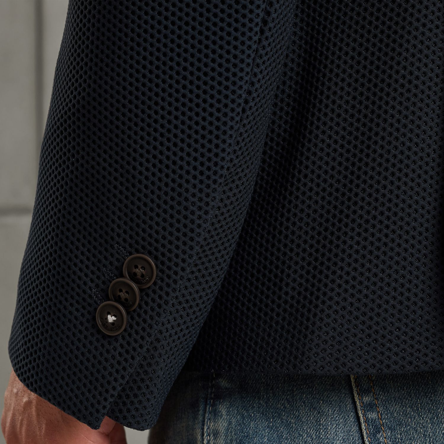 Пиджак Cast-Iron с текстурой синий артикул CBL2509150-5281