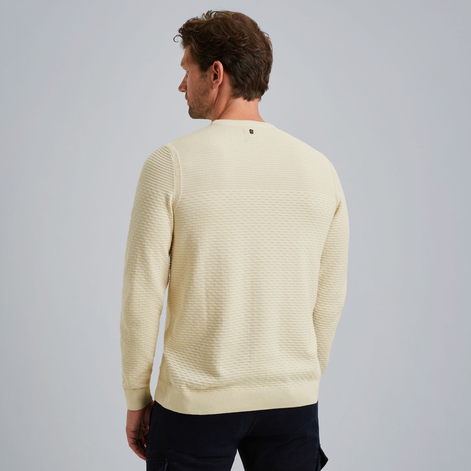 Джемпер из хлопка бежевый артикул PKW2510300-7013